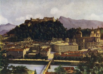 Ein Blick auf Salzburg und die Hohen-Salzburg, Österreich von after A. Langfier