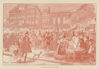 Der Boulevard des Verbrechens von after Albert Robida