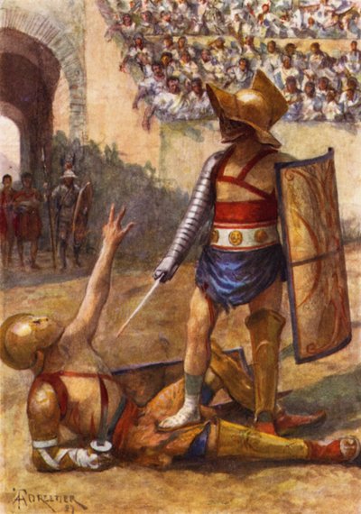 Gladiatoren, das Ende des Kampfes von after Amedee Forestier