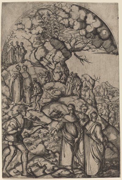 Heiliger Filippo Benizzi heilt einen Bettler von after Andrea del Sarto