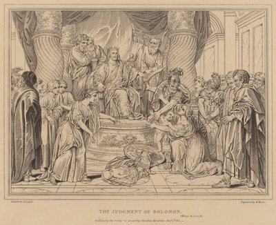 Das Urteil Salomos, 1 Könige von after Antoine Coypel