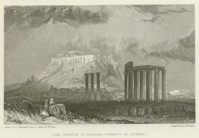 Der Tempel des Jupiter Olympus in Athen von after C. Stanfield