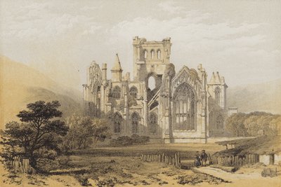 Melrose Abbey, von Osten von after David Roberts