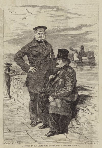 Ein Paar alte Leutnants von after Edmond Morin