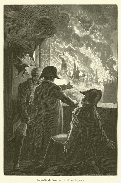 Brand von Moskau, P. P. de Segur von after Emile Antoine Bayard