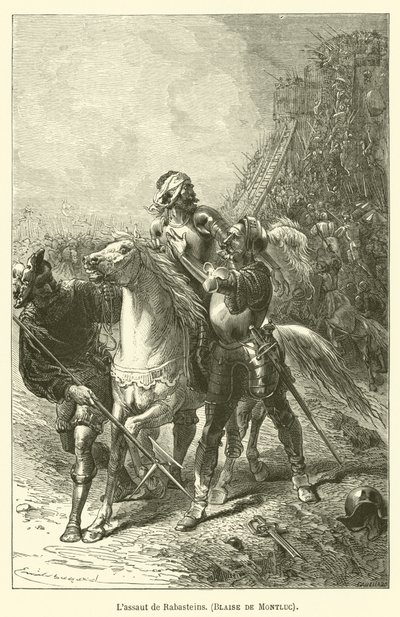 Der Angriff auf Rabasteins von after Emile Antoine Bayard