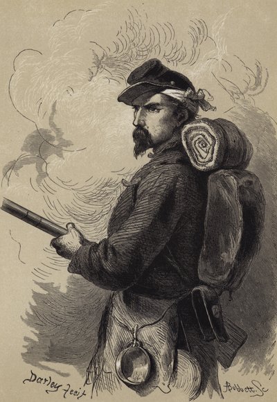 Soldat des Amerikanischen Bürgerkriegs von after Felix Octavius Carr Darley