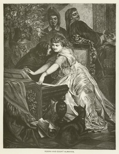 Rosina und Graf Almaviva von after Ferdinand Keller
