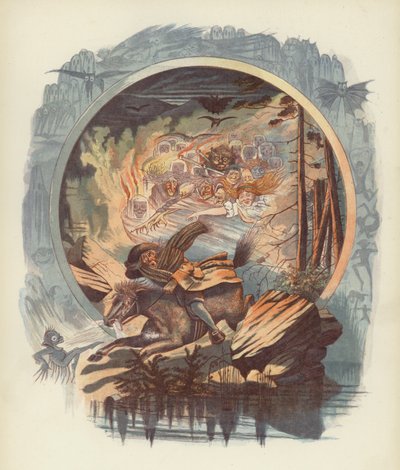 Illustration für Tam OShanter von Robert Burns von after George Cruikshank