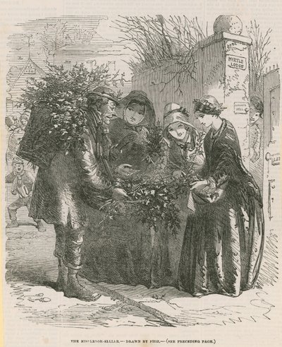 Der Mistelzweigverkäufer von after Hablot Knight Browne