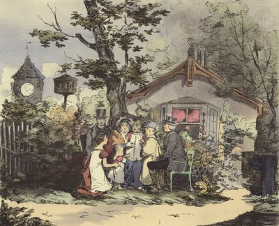 Ein Pfarrer und seine Familie von after Henri Bonaventure Monnier