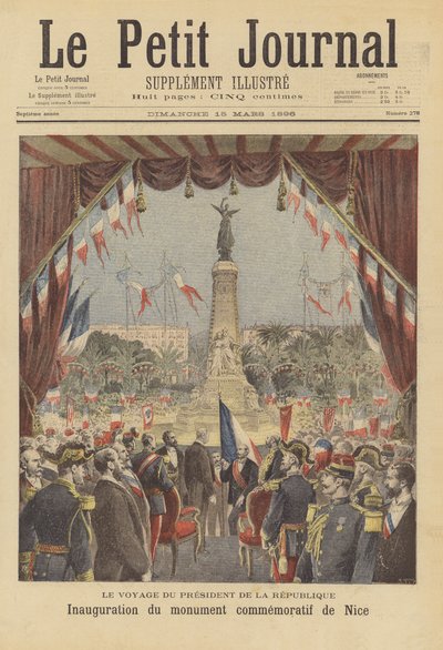 Einweihung eines Denkmals zur Erinnerung an die Wiedereingliederung der Grafschaft Nizza in Frankreich von after Henri Meyer