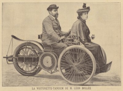 Leon Bollee Tandem Voiturette von after Henri Meyer