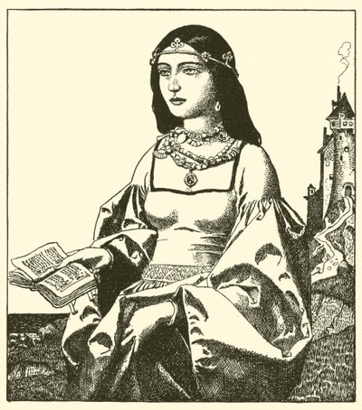 Die Dame Belle Isoult von after Howard Pyle