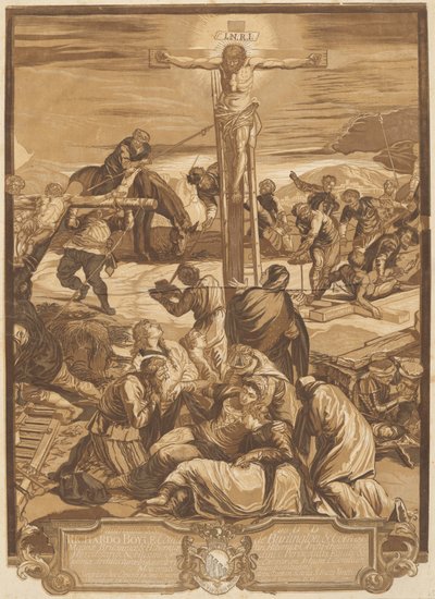 Die Kreuzigung (Mitteltafel) von after Jacopo Tintoretto John Baptist Jackson