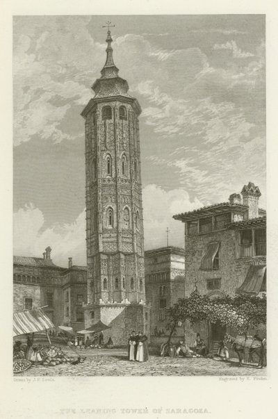 Der Schiefe Turm von Saragossa von after John Frederick Lewis
