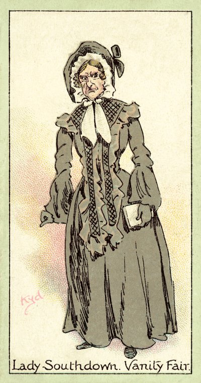 Lady Southdown, Jahrmarkt der Eitelkeiten (Chromolitho) von after Joseph Clayton Clarke