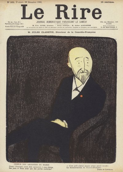 Jules Claretie, Direktor der Comédie-Française, Illustration für Le Rire von after Leonetto Cappiello