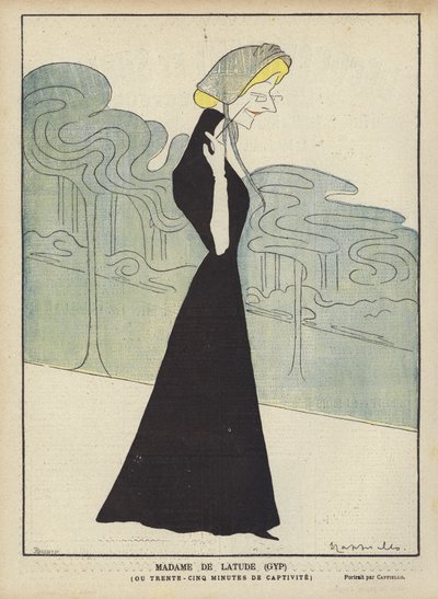 Madame De Latude (GYP), Illustration für Le Rire von after Leonetto Cappiello