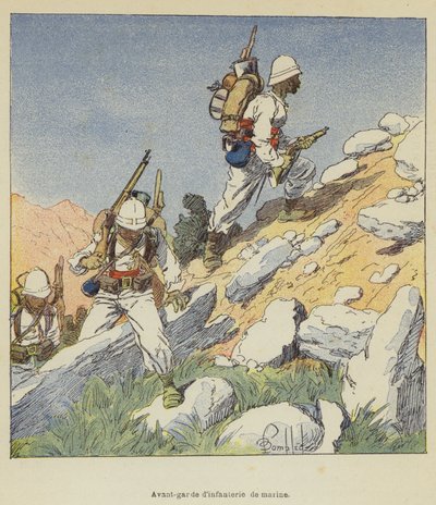 Vorhut der Marineinfanterie von after Louis Charles Bombled
