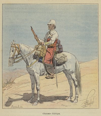 Afrikajäger von after Louis Charles Bombled