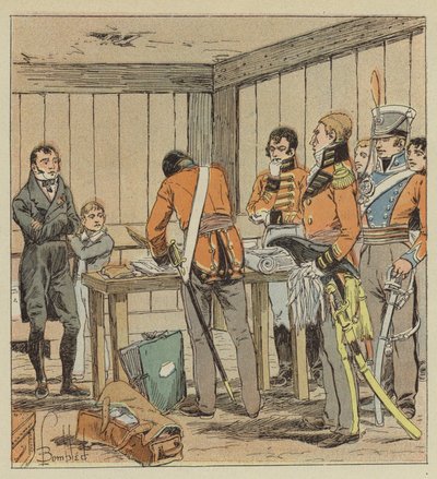 Hudson-Lowe durchsucht die Papiere von Las-Cases von after Louis Charles Bombled