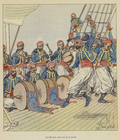 Die Nouba der Turcos an Bord von after Louis Charles Bombled