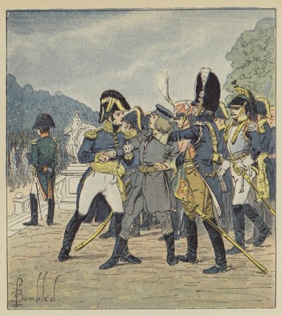 General Rapp lässt Stabs, der den Kaiser ermorden wollte, von einem Gendarmen verhaften von after Louis Charles Bombled