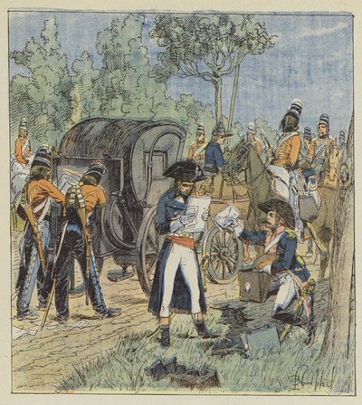 Beweise für Pichegrus Verrat wurden in den Wagen des österreichischen Generals Kinglin gefunden von after Louis Charles Bombled