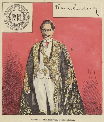 Porträt von Rainilaiarivony, Premierminister von after Louis Charles Bombled