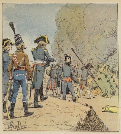 Serrurier lässt sein Belagerungsmaterial in Mantua zerstören von after Louis Charles Bombled