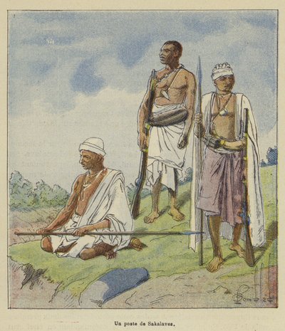Ein Sakalava-Posten von after Louis Charles Bombled