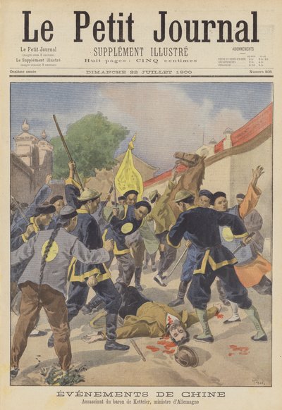 Der Boxeraufstand: Die Ermordung des deutschen Gesandten in Peking von after Oswaldo Tofani