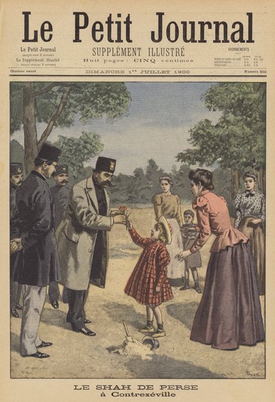 Der Schah von Persien in Frankreich von after Oswaldo Tofani