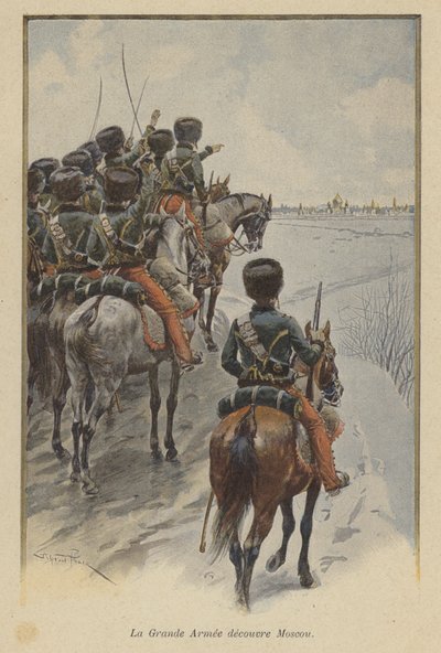 Napoleons Grande Armee erreicht Moskau, 1812 von after Paris
