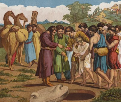 Joseph wird von seinen Brüdern verkauft von after Raphael