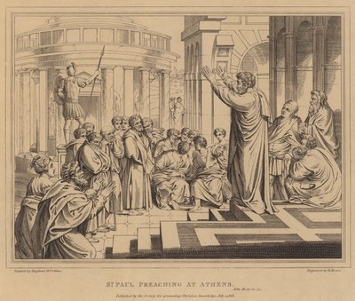 St. Paulus predigt in Athen, Apostelgeschichte von after Raphael