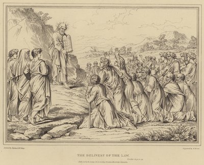 Die Übergabe des Gesetzes, Exodus von after Raphael