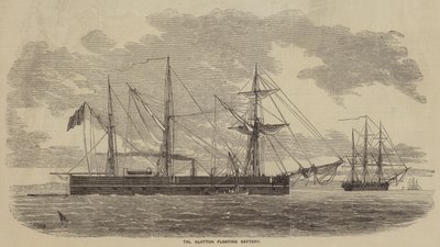 Die schwimmende Batterie Glatton von after Thomas Harrington Wilson