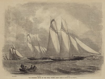 Das Schoner-Rennen des Royal Thames Yacht Club von after Thomas Harrington Wilson