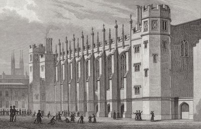 Die neue Halle, Christs Hospital, 1828 von Thomas Hosmer after Shepherd