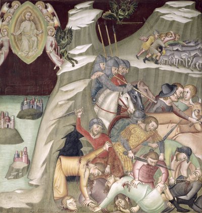 Das Massaker an den Dienern und Hirten von Hiob von also Manfredi de Battilori Bartolo di Fredi