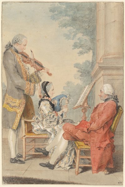 Monsieur und Madame Blizet mit Monsieur Le Roy dem Schauspieler von called Carmontelle Louis de Carrogis