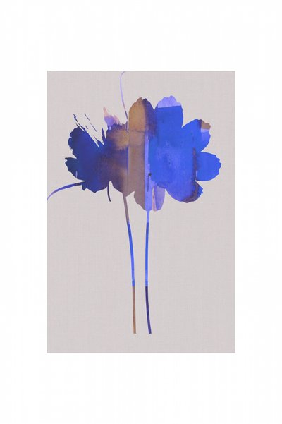 Abstrakte blaue Blüten von cartissi