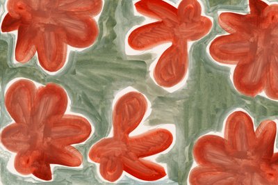 Abstraktes Rotes Blumenmuster von cartissi