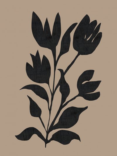 Schwarze botanische Silhouette von cartissi