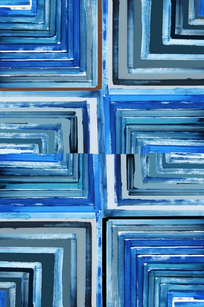 Blauer geometrischer Fluss von cartissi