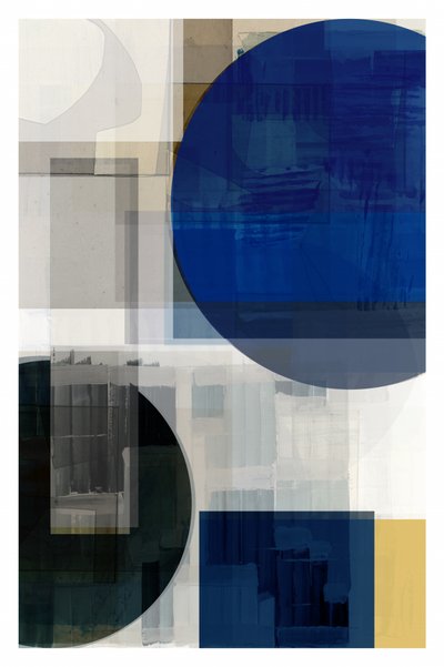 Blaue geometrische Schichten von cartissi
