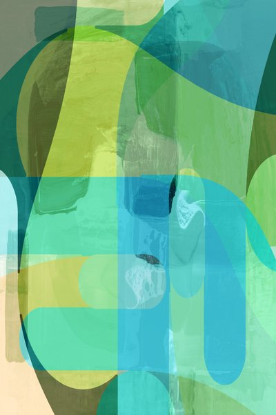 Flüssiges Grün-Blau Abstrakt von cartissi