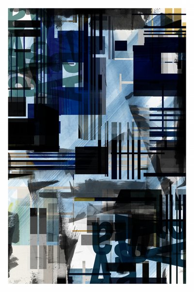 Geschichtetes geometrisches Blau von cartissi